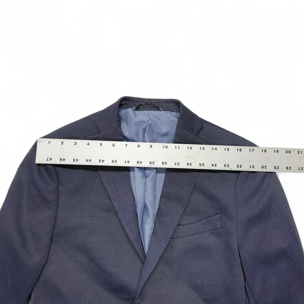 Zara Man Blue Textured Blazer‎ Suit Jacket Summer 2016 Collection 40 US NWT
